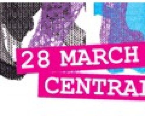 Graphic promoting the "Put People First" march on 28 March, featuring vibrant colors and bold text, relevant to the global campaign against the G20 summit.